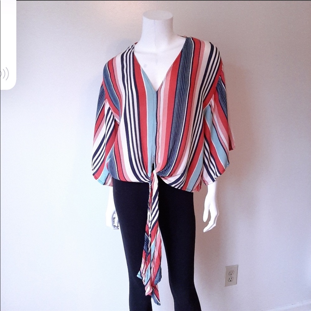 🔥Jolt Striped Oversized Boho Top Blouse